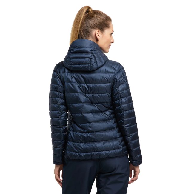Haglofs - Jacheta iarna femei puf Roc Down Hood - albastru inchis montan