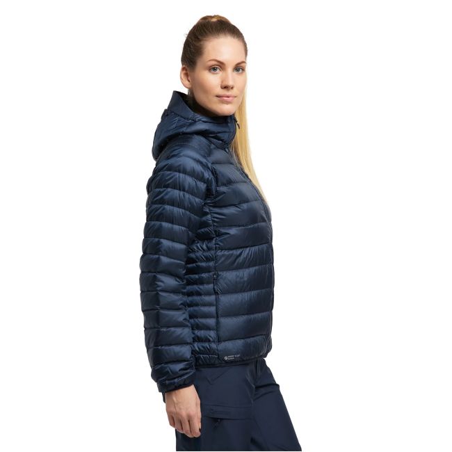 Haglofs - Jacheta iarna femei puf Roc Down Hood - albastru inchis montan
