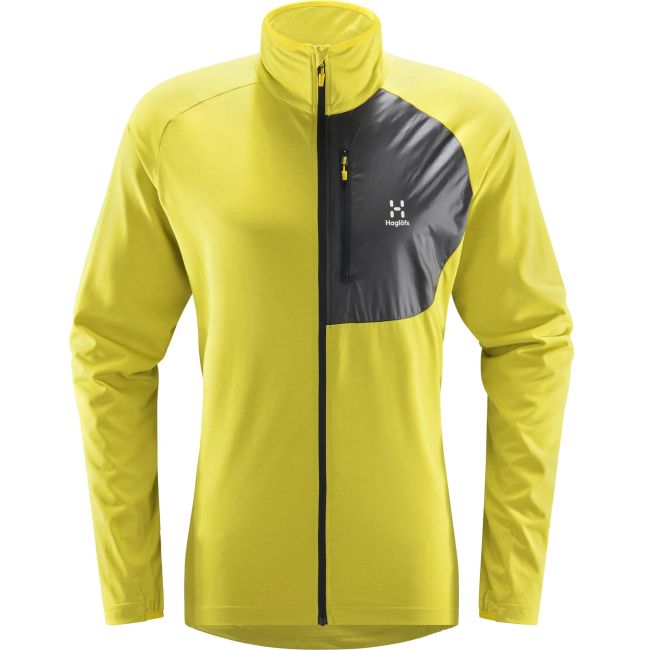 Haglofs - Jacheta subtire barbati Mirre Mid jacket - galben fluo aurora negru