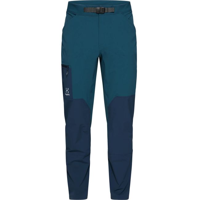 Haglofs - Pantaloni drumetie barbati Lizard pants - albastru inchis montan verde negru