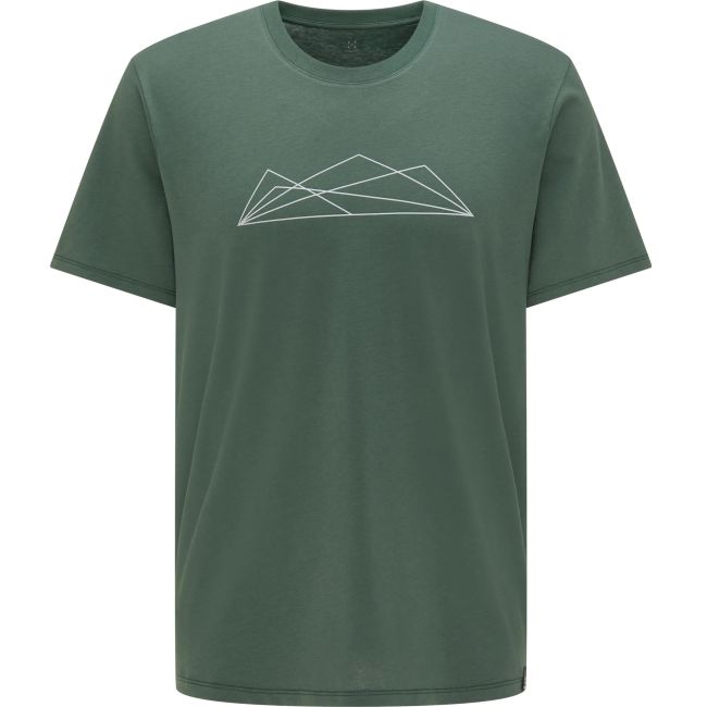 Haglofs - Tricou casual bumbac barbati Camp - verde inchis montan