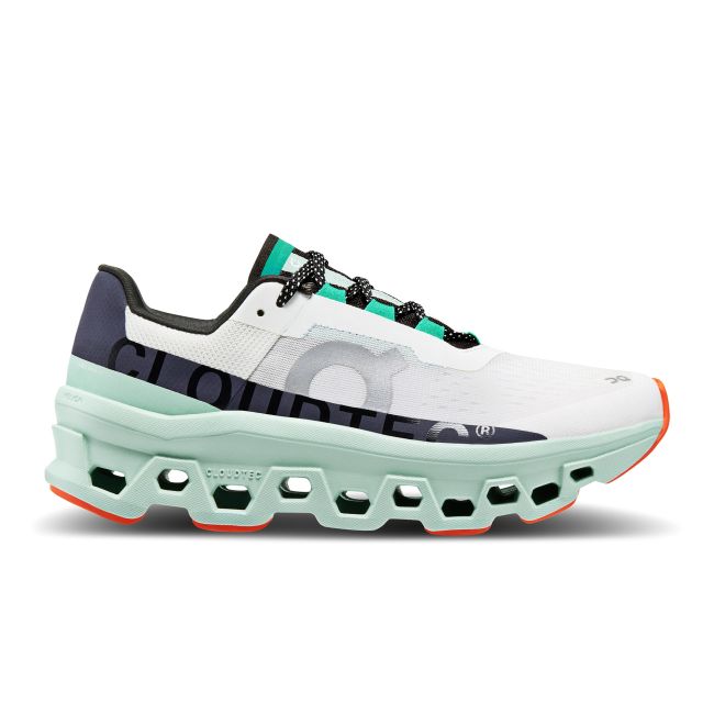 On Cloud Cloudmonster - pantofi alergare pentru femei - alb nevopsit verde gri negru