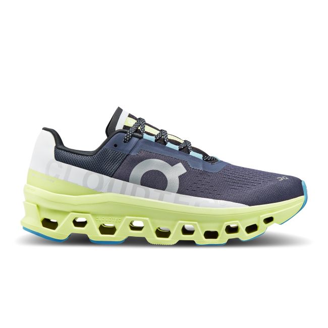 On Cloudmonster - pantofi alergare pentru barbati - bleumarin alb galben camp gri deschis