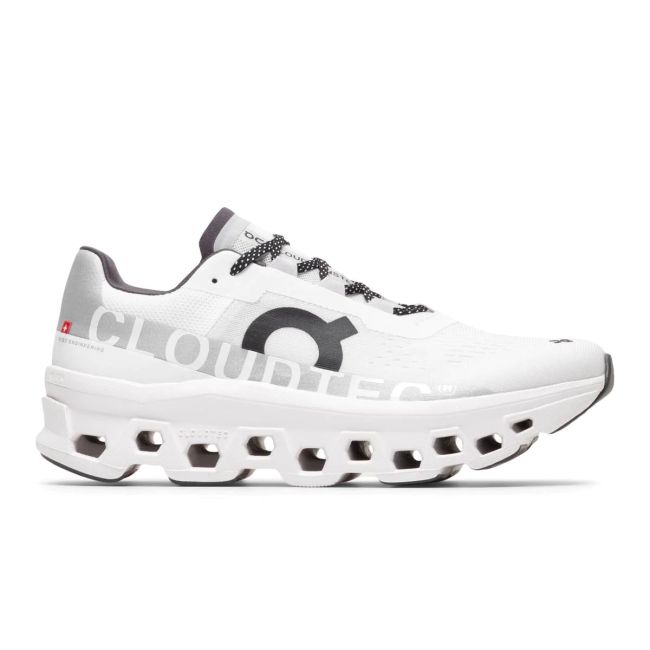 On Cloudmonster Exclusive - pantofi alergare pentru barbati - alb nevopsit negru