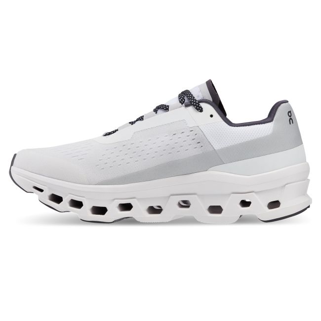 On Cloudmonster Exclusive - pantofi alergare pentru barbati - alb nevopsit negru
