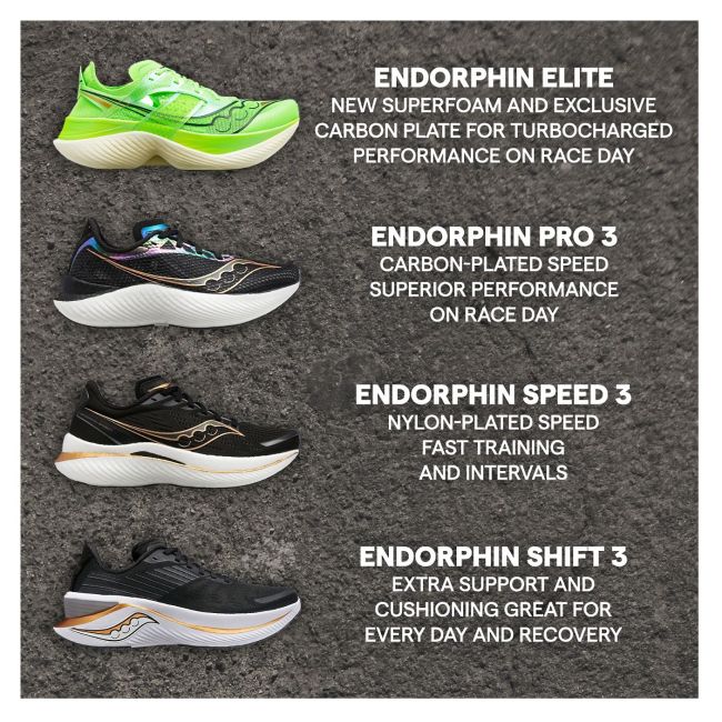 Saucony - pantofi alergare pentru barbati Endorphin Speed 3 - galben sulf alb