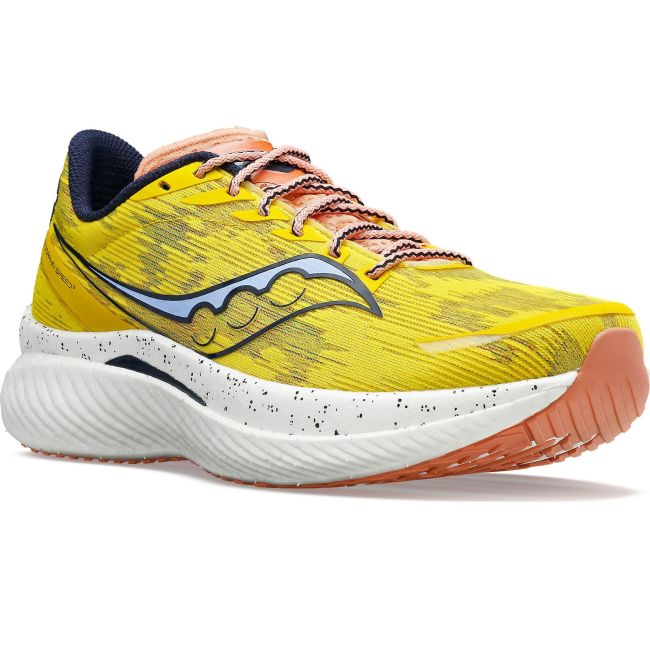 Saucony - pantofi alergare pentru barbati Endorphin Speed 3 - galben sulf alb