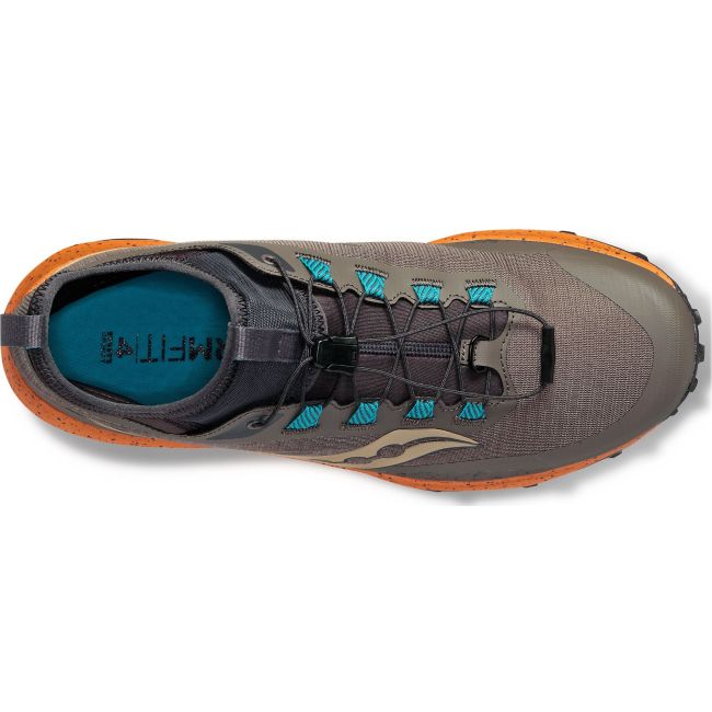 Saucony - pantofi alergare pentru barbati Peregrine 13 ST - maro deschis gri umbra portocaliu Basalt
