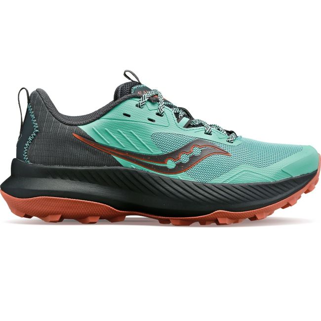 Saucony - pantofi alergare pentru femei Blaze TR - verde crenguta negru portocaliu deschis