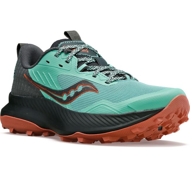 Saucony - pantofi alergare pentru femei Blaze TR - verde crenguta negru portocaliu deschis