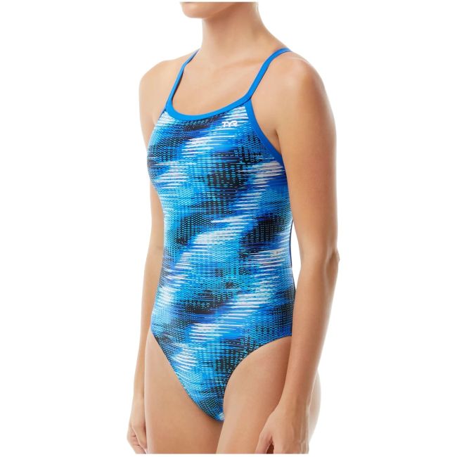 TYR - costum baie intreg pentru femei - Surge Diamondfit - albastru multicolor