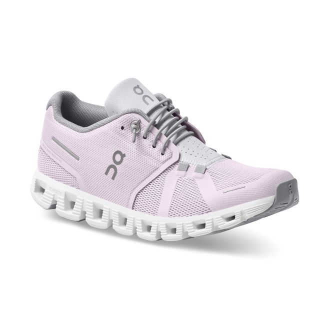 On Cloud 5 - pantofi sport pentru femei - mov deschis lily gri alb