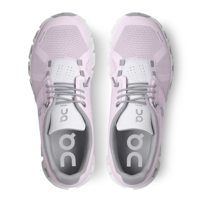 On Cloud 5 - pantofi sport pentru femei - mov deschis lily gri alb