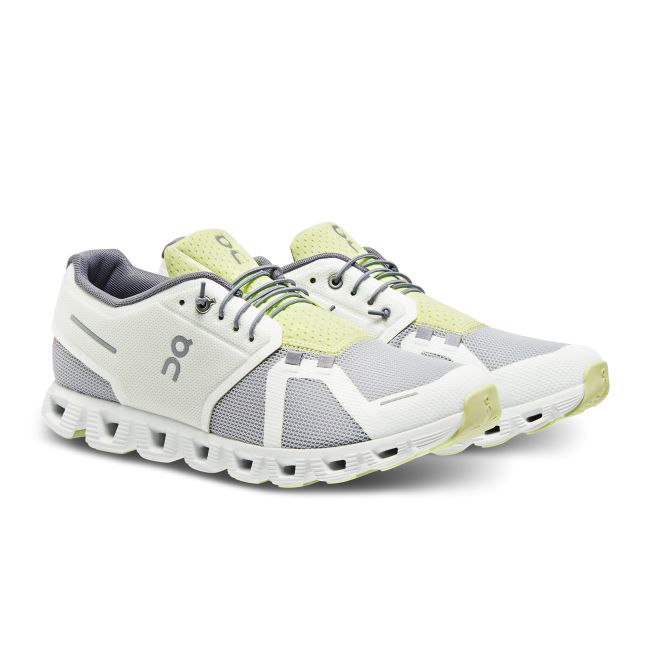 On Cloud 5 Push - pantofi sport pentru barbati - alb gri deschis glaciar galben