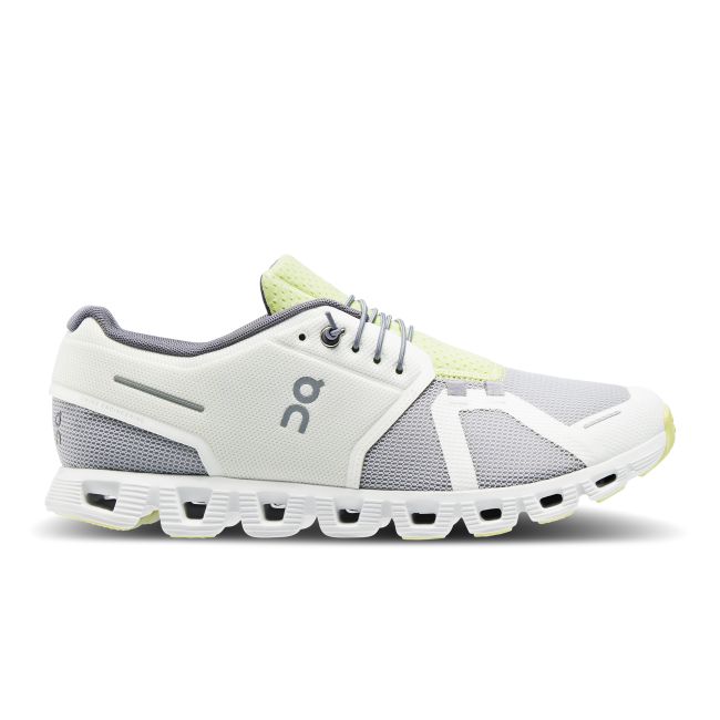 On Cloud 5 Push - pantofi sport pentru barbati - alb gri deschis glaciar galben