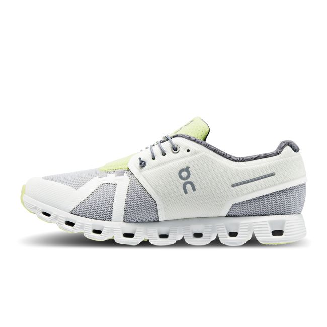On Cloud 5 Push - pantofi sport pentru barbati - alb gri deschis glaciar galben