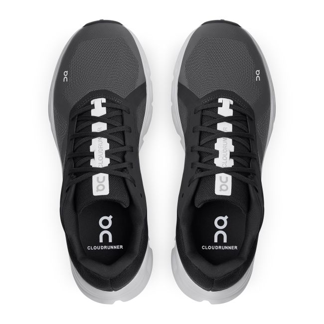 On Cloudrunner - pantofi alergare pentru barbati - negru alb