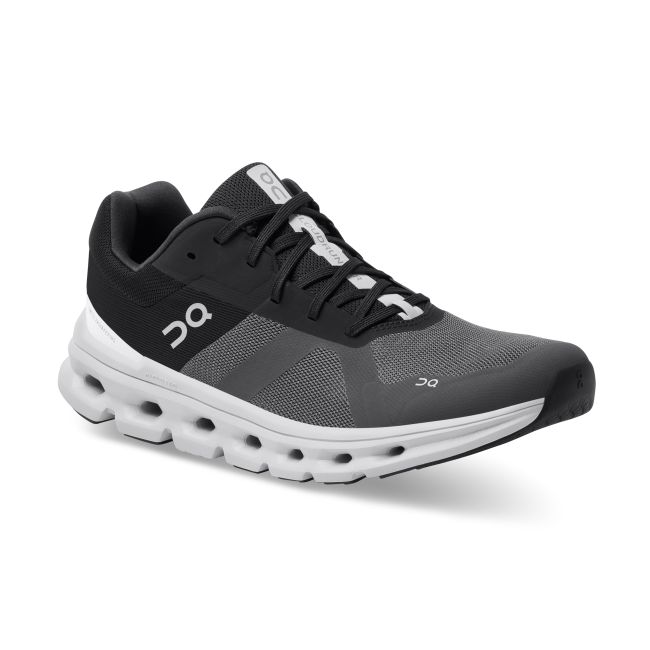 On Cloudrunner - pantofi alergare pentru barbati - negru alb