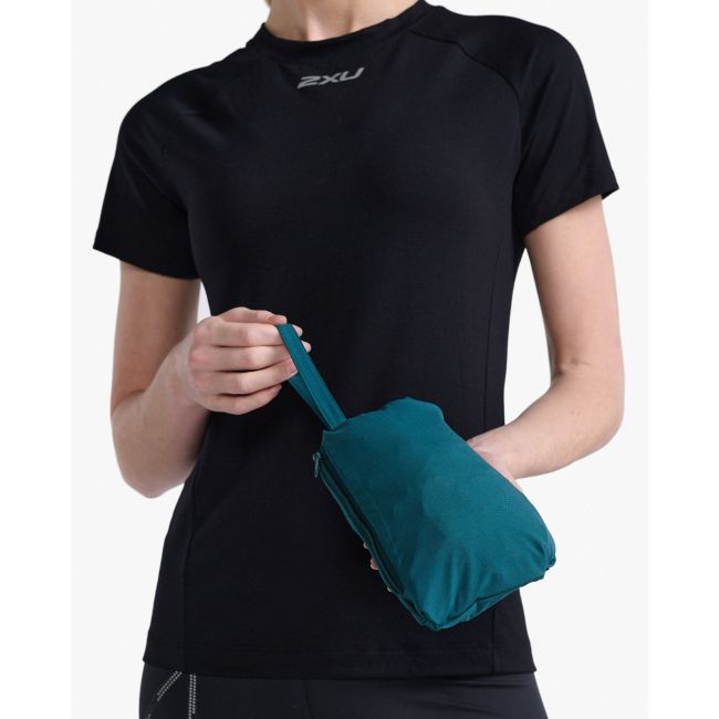 2XU - jacheta impermeabila cu elemente reflectorizante - Light Speed Waterproof Jacket - albastra jade