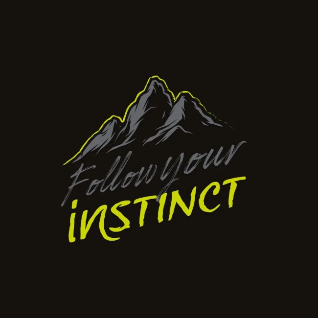Instinct - Tricou sport Valley Series Organic Follow Your Instinct TS - negru verde fluo