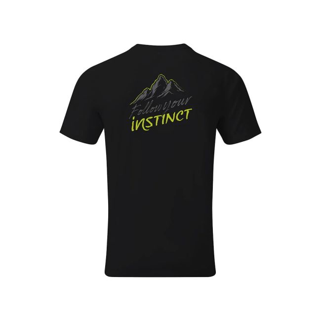 Instinct - Tricou sport Valley Series Organic Follow Your Instinct TS - negru verde fluo