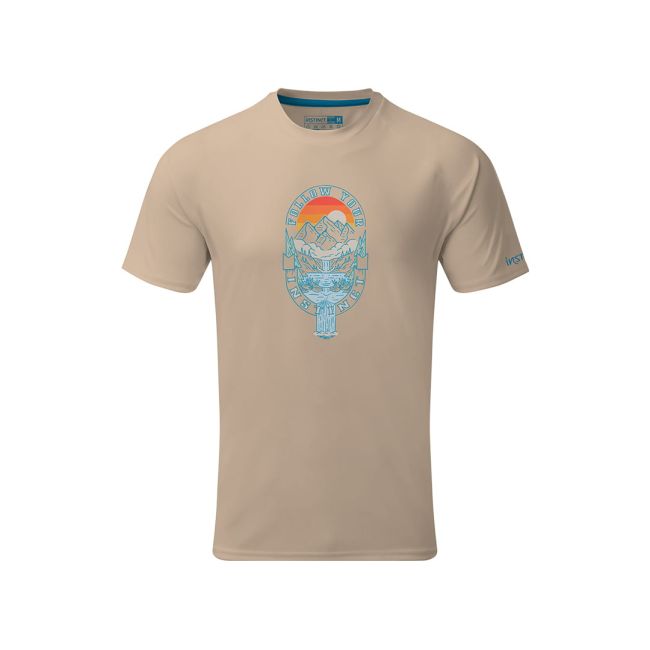 Instinct - Tricou sport Valley Series Organic TS - maro deschis nisip Sunset