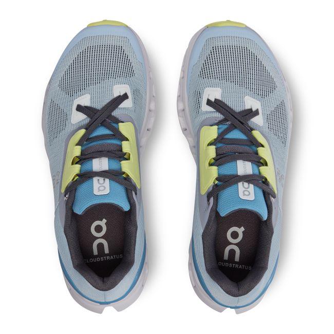 On Cloudstratus - pantofi alergare pentru femei - albastru deschis Chambray gri lavanda alb