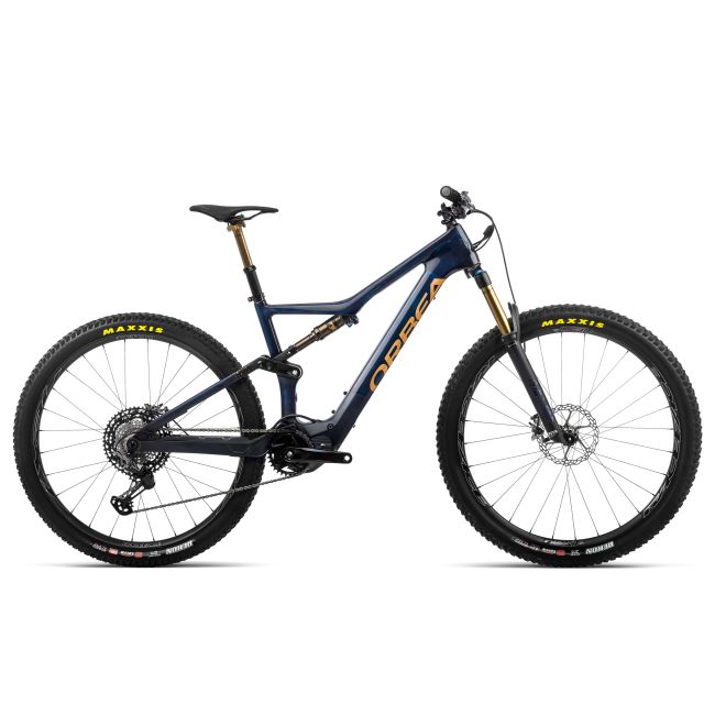 Orbea Rise M-LTD - bicicleta electrica full suspension 29" carbon - albastru-auriu