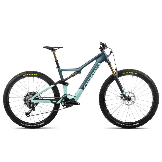 Orbea Rise M-LTD - bicicleta electrica full suspension 29" carbon - albastru-verde