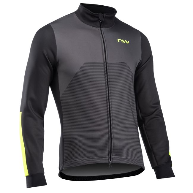 Northwave - jacheta ciclism pentru barbati iarna sau vreme rece Blade 2 Total Protection - gri inchis galben fluo