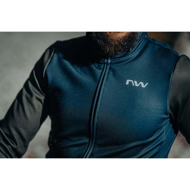 Northwave - jacheta ciclism pentru barbati iarna sau vreme rece Blade 2 Total Protection - gri inchis galben fluo