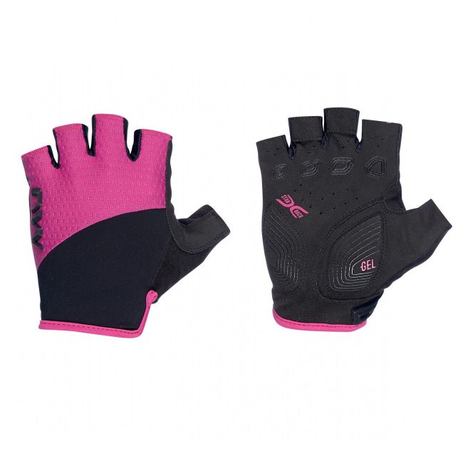 Northwave - manusi ciclism pentru femei degete scurte Fast short gloves - negru roz fuchsia