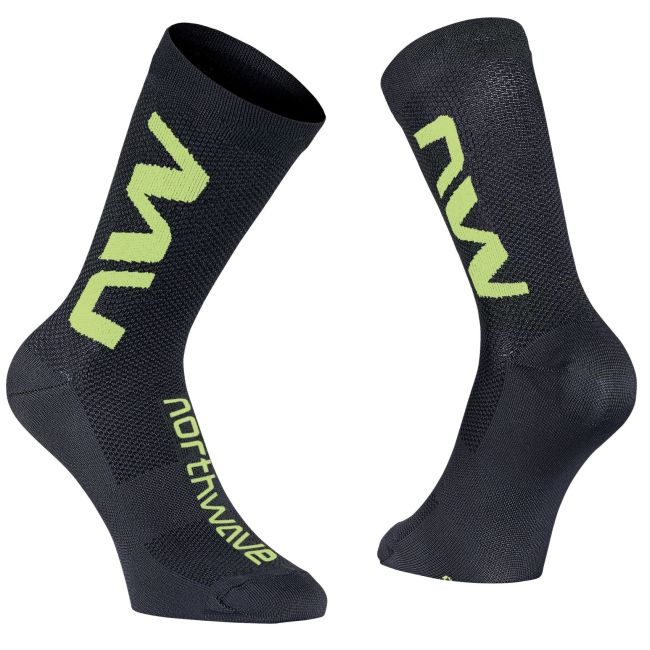 Northwave - sosete ciclism extreme air socks - negru galben fluo