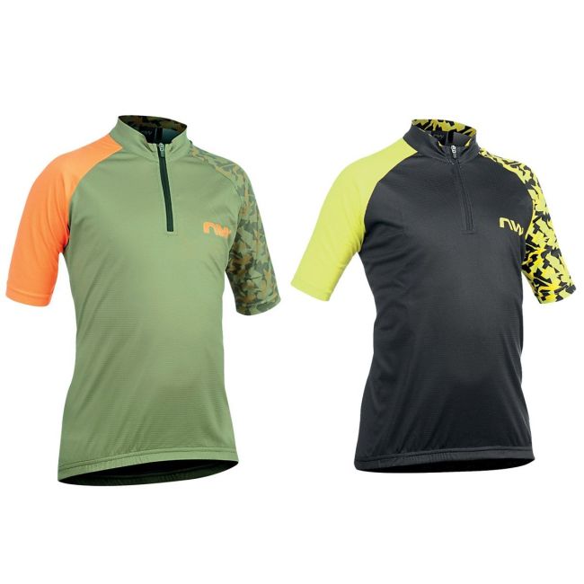 Northwave - tricou ciclism cu maneca scurta pentru copii Origin Junior jersey - negru galben fluo