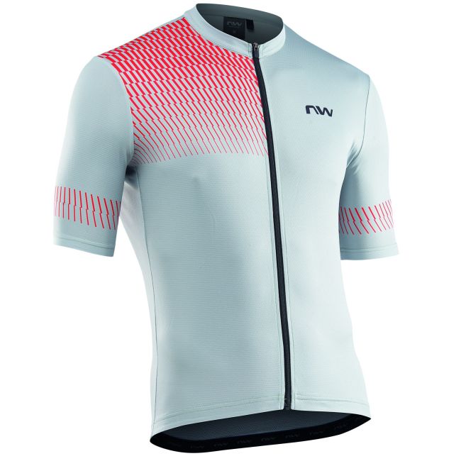 Northwave - tricou ciclism pentru barbati maneca scurta origin jersey - gri deschis rosu