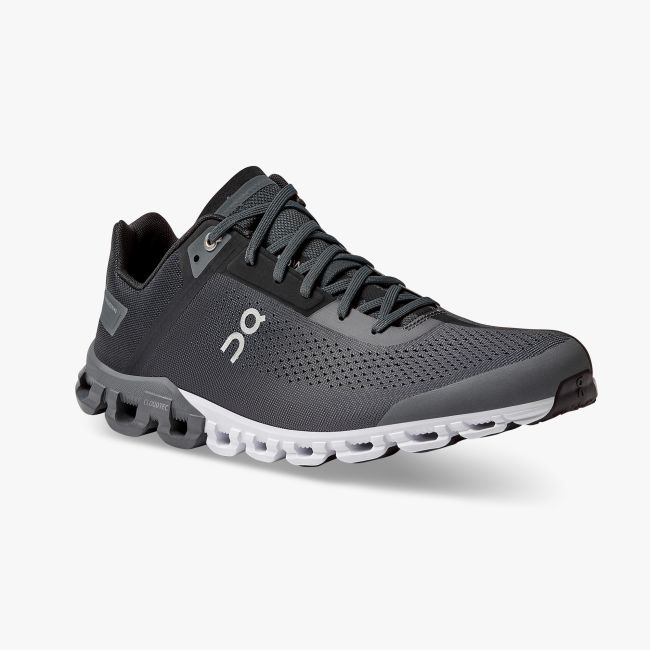 On CloudFlow Wide - pantofi sport pentru barbati - negru asfalt gri alb