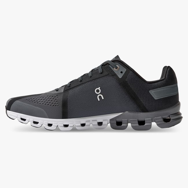 On CloudFlow Wide - pantofi sport pentru barbati - negru asfalt gri alb