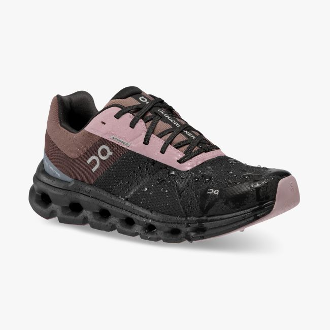 On Cloudrunner Waterproof - pantofi alergare pentru femei - negru visiniu strugure