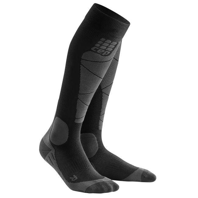 CEP - Sosete compresie iarna pentru barbati Ski Thermo Merino Socks - negru antracit
