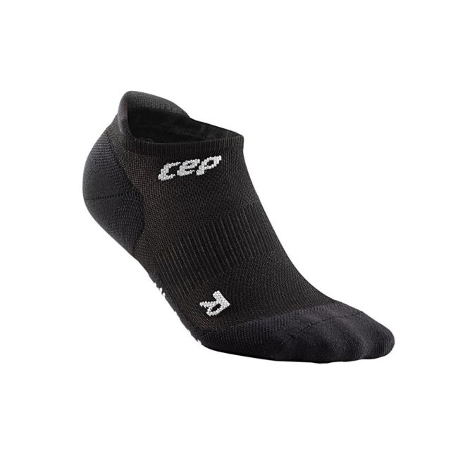 CEP - Sosete de compresie pentru femei model sub glezna 6cm No Show 3.0 Ultralight socks - negru gri