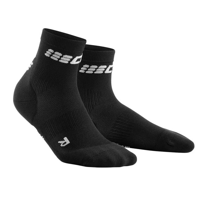 CEP - Sosete scurte compresie 16cm pentru femei Short ultralight Socks - negru gri