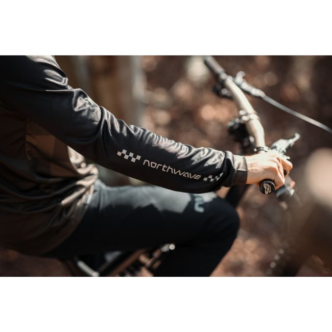 Northwave - bluza ciclism pentru barbati maneca lunga sharp jersey verde army negru