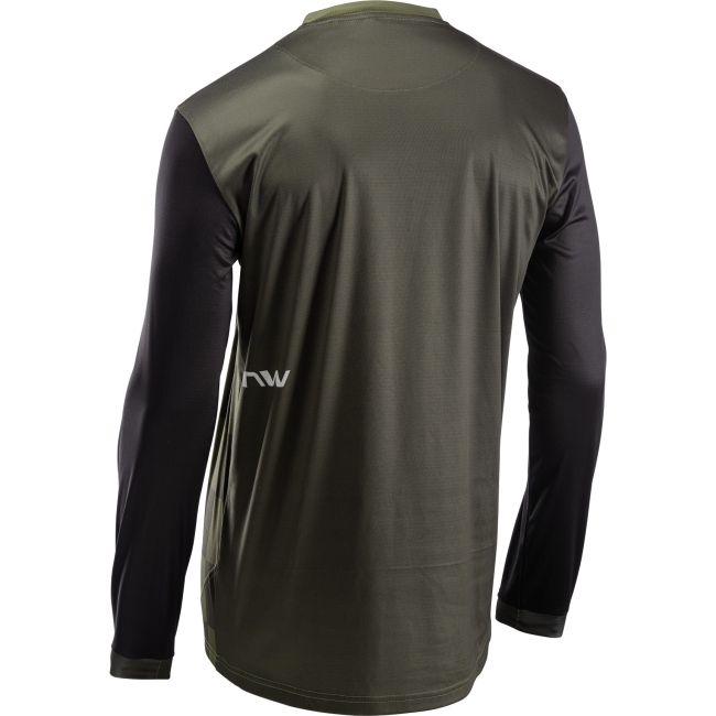 Northwave - bluza ciclism pentru barbati maneca lunga sharp jersey verde army negru