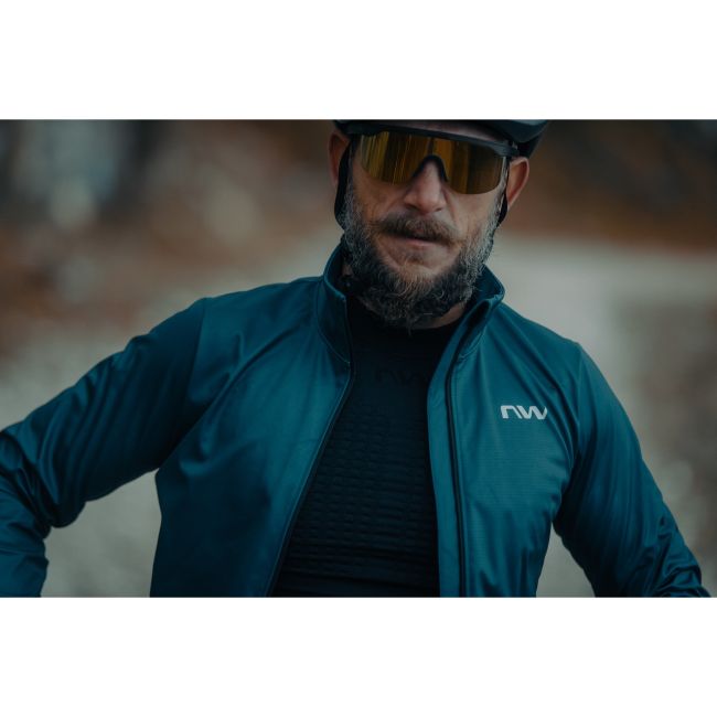 Northwave - jacheta ciclism pentru barbati iarna sau vreme rece Blade Light jacket - gri inchis negru galben fluo