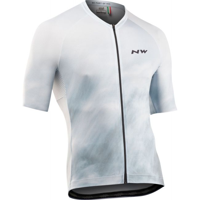 Northwave - tricou ciclism pentru barbati maneca scurta elements air jersey - alb albastru deschis