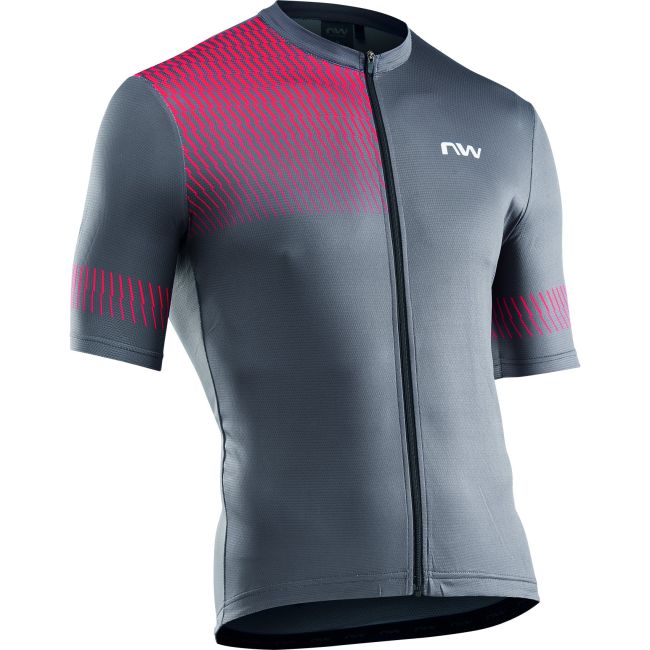 Northwave - tricou ciclism pentru barbati maneca scurta origin jersey - gri inchis rosu
