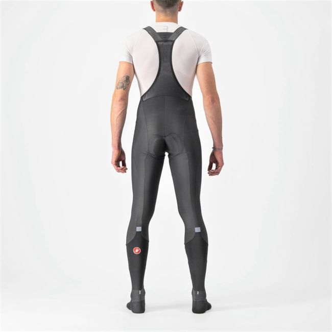 Castelli - pantaloni lungi ciclism pentru barbati cu bretele Semifreddo Bibtights - negru