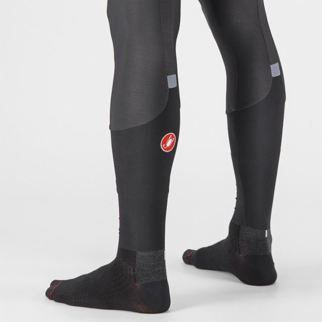 Castelli - pantaloni lungi ciclism pentru barbati cu bretele Semifreddo Bibtights - negru