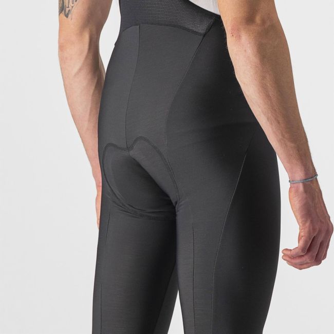 Castelli - pantaloni lungi ciclism pentru barbati cu bretele Semifreddo Bibtights - negru