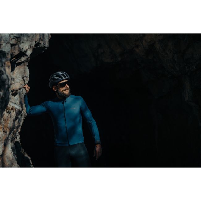 Northwave - bluza ciclism cu maneca lunga pentru barbati Fahrenheit Jersey - albastru gri